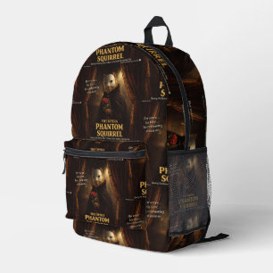 Opera Phantom Squirrel Parody Printed Backpack