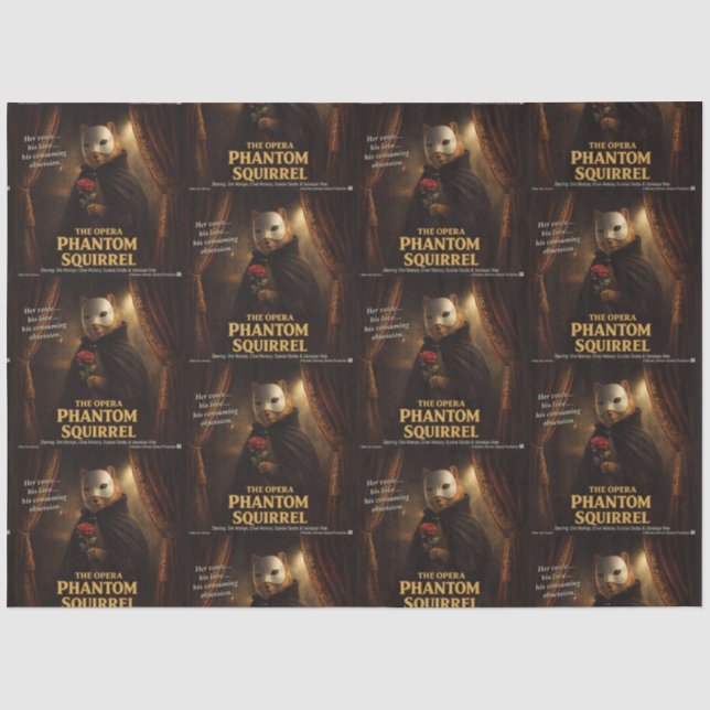 Opera Phantom Squirrel Parody Tissue Paper (Front)
