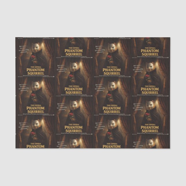 Opera Phantom Squirrel Parody Tissue Paper (Front)