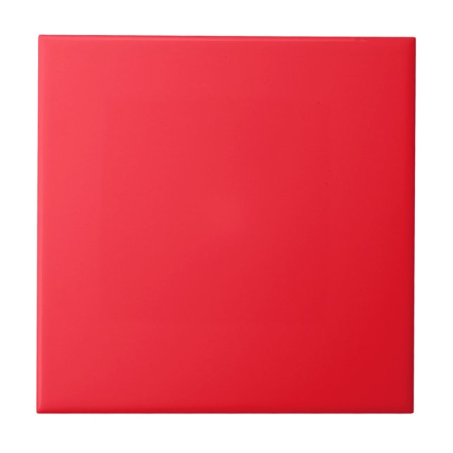 Opera Red Solid Colour Ceramic Tile (Front)