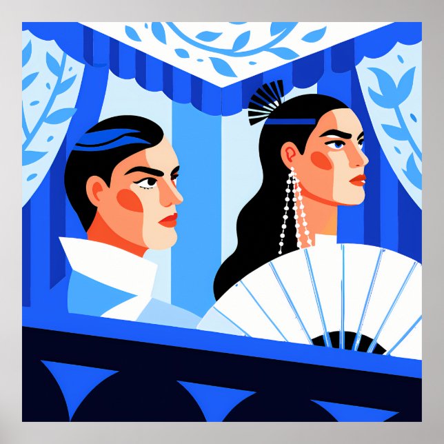 Opera Showdown: A Dramatic Staredown Onstage Poster (Front)