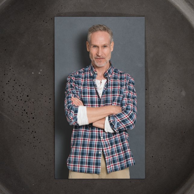 Opera Singer Modern Photo QR Code Black&White Business Card (Creator Uploaded)