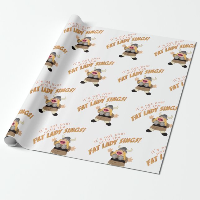 Opera Singer Wrapping Paper (Unrolled)