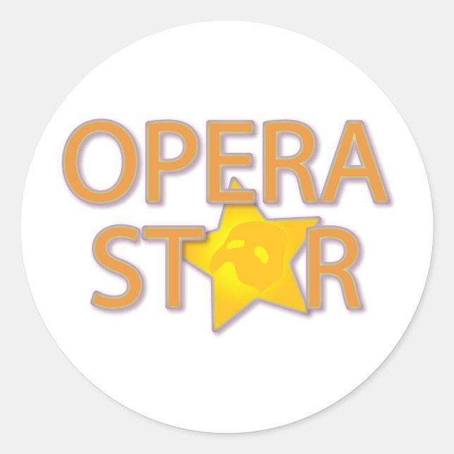 Opera Star Classic Round Sticker (Front)