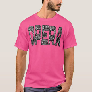 Opera Titles Art Words Aida Turandot... 	 Baseball T-Shirt