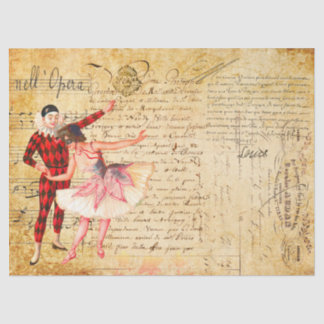 Opera with French Handwriting  Tissue Paper