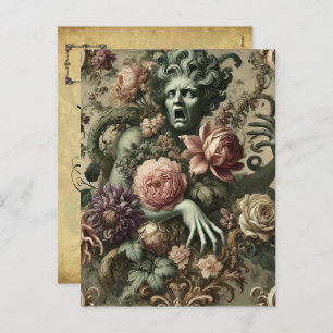Operatic Opulence – Gothic Floral Baroque Holiday Postcard