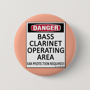 Operating Area Bass Clarinet 6 Cm Round Badge