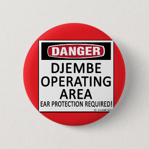 Operating Area Djembe 6 Cm Round Badge