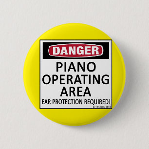 Operating Area Piano 6 Cm Round Badge