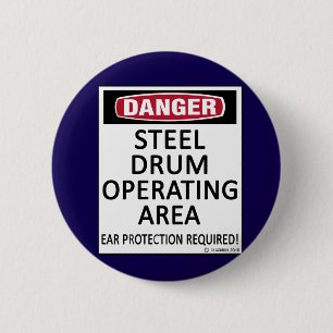Operating Area Steel Drum 6 Cm Round Badge