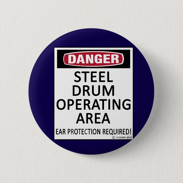 Operating Area Steel Drum 6 Cm Round Badge (Front)