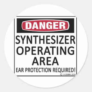 Operating Area Synthesizer Classic Round Sticker