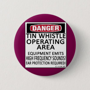 Operating Area Tin Whistle 6 Cm Round Badge