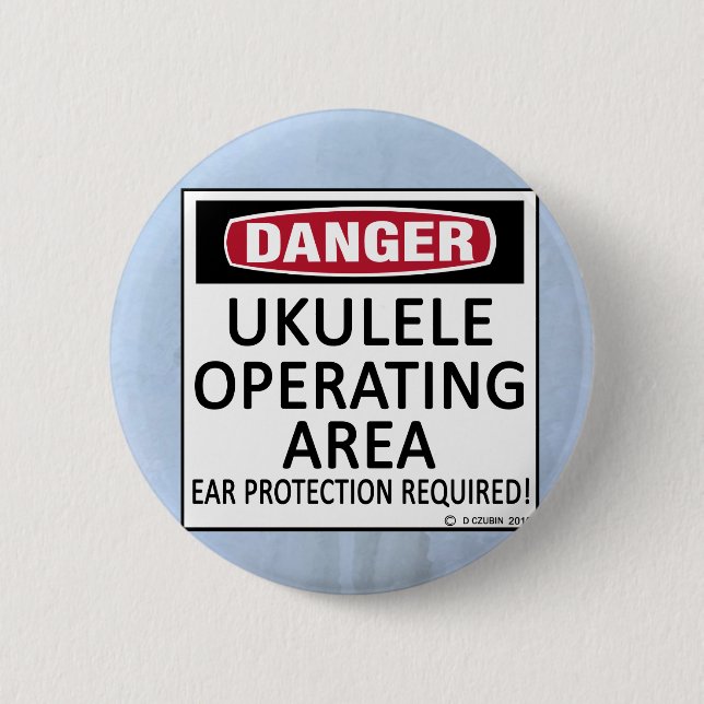 Operating Area Ukulele 6 Cm Round Badge (Front)