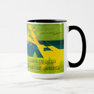 OPERATING ENGINEER CRANE SHOVEL WOODS VINTAGE ART MUG