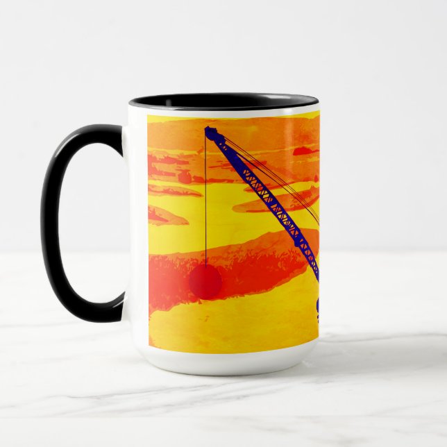 OPERATING ENGINEER GOLF GOLFING FANTASY ART MUG (Left)