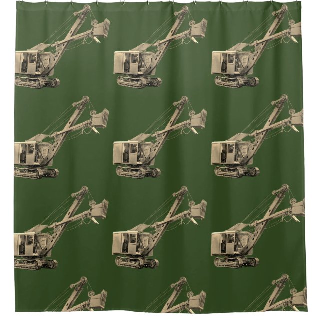 Operating Engineer Northwest Model 105 Shovel Shower Curtain (Front)