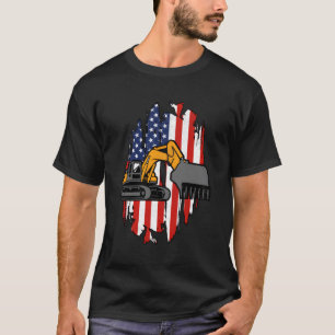 Operating Engineer Us Flag Operating Engineering T-Shirt