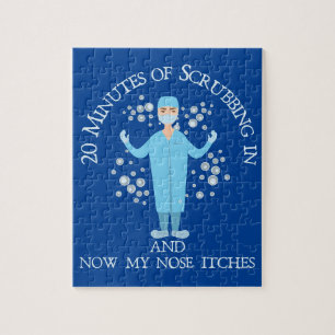 Operating Room Humour of Scrubbing Bubbles Jigsaw Puzzle