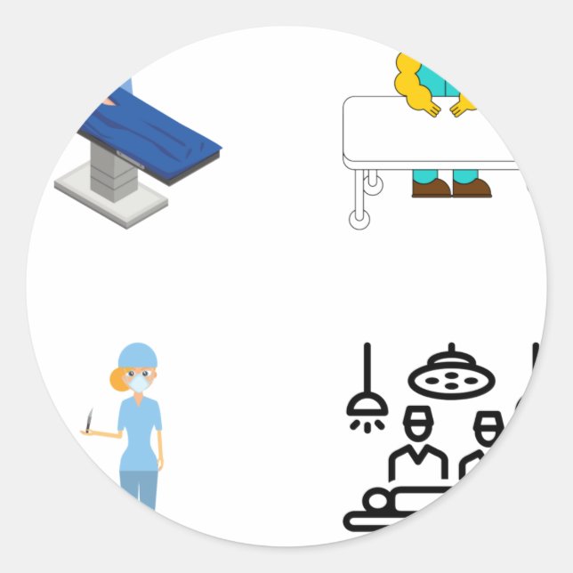 Operating Room Nurse Sticker Pack - Operating Room (Front)