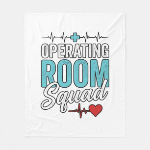 Operating Room Squad Surgical Nurse Shirt Design_1 Fleece Blanket