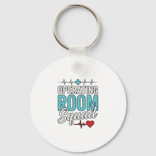 Operating Room Squad Surgical Nurse Shirt Design_1 Key Ring