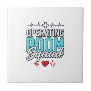 Operating Room Squad Surgical Team Shirt Design_1 Ceramic Tile