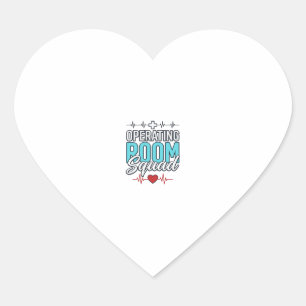 Operating Room Squad Surgical Team Shirt Design_1 Heart Sticker