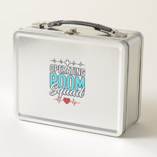 Operating Room Squad Surgical Team Shirt Design_1 Metal Lunch Box