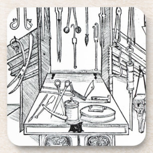 Operating table and surgical instruments, from 'Da Coaster