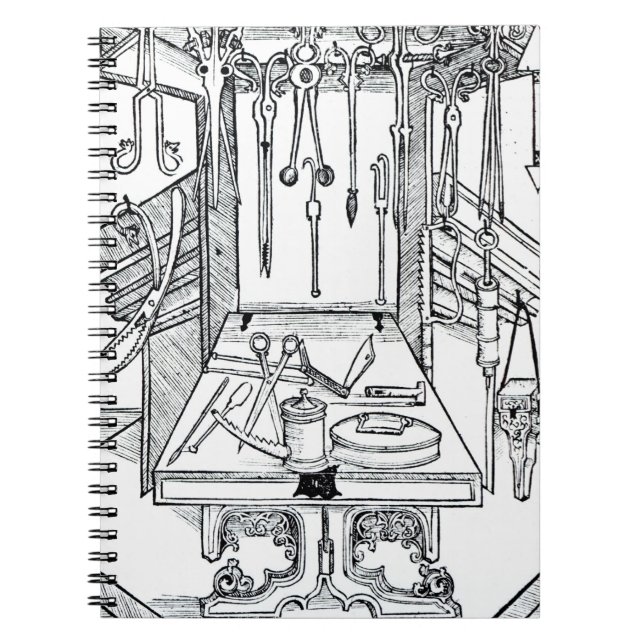 Operating table and surgical instruments, from 'Da Notebook (Front)