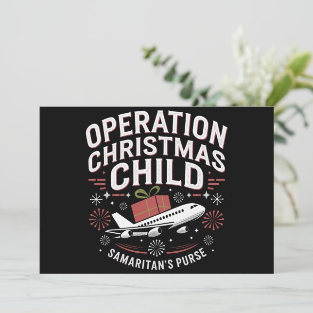 Operation Christmas Child Funny Family Matching  Holiday Card (Standing Front)