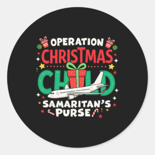 Operation Christmas Child Funny Family Matching Xm Classic Round Sticker
