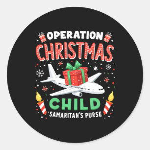 Operation Christmas Child Funny Family Matching Xm Classic Round Sticker