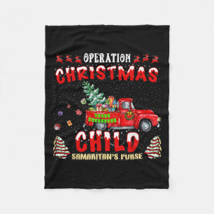Operation Christmas Child Funny Family Matching Xm Fleece Blanket