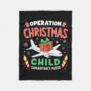 Operation Christmas Child Funny Family Matching Xm Fleece Blanket