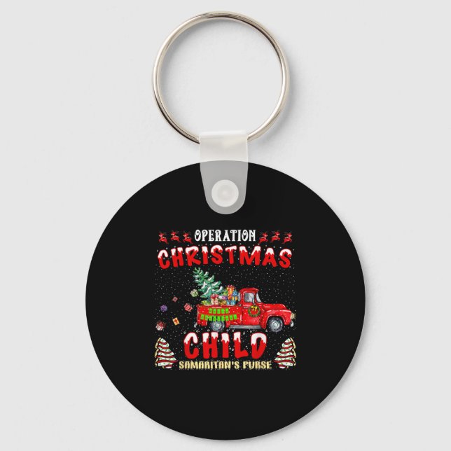 Operation Christmas Child Funny Family Matching Xm Key Ring (Front)