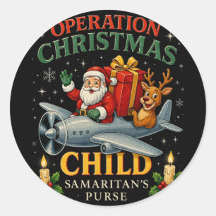 Operation Christmas Child Samaritan’s Purse Xmas D Classic Round Sticker