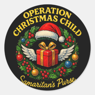 Operation Christmas Child Samaritan’s Purse Xmas D Classic Round Sticker