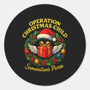 Operation Christmas Child Samaritan’s Purse Xmas D Classic Round Sticker