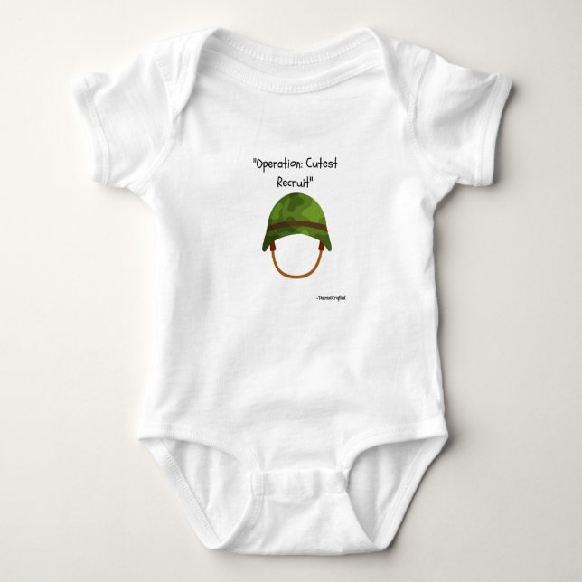 Operation: Cutest Recruit Baby One-Piece  Bodysuit (Front)