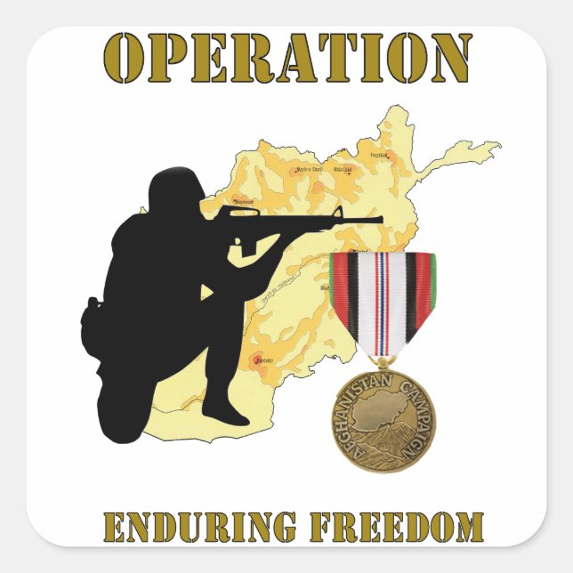 Operation Enduring Freedom Afghanistan War Sticker (Front)