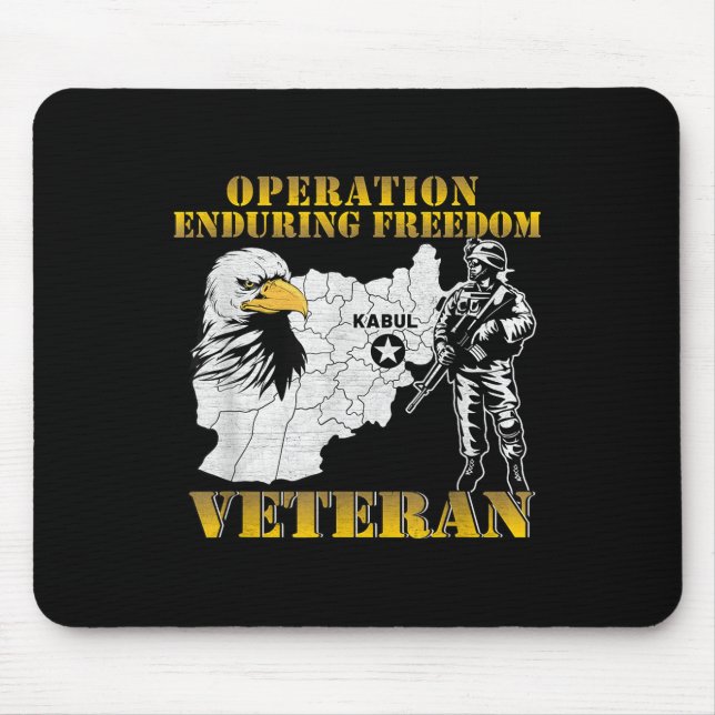 Operation Enduring Freedom Oef Combat Veteran Vint Mouse Pad (Front)