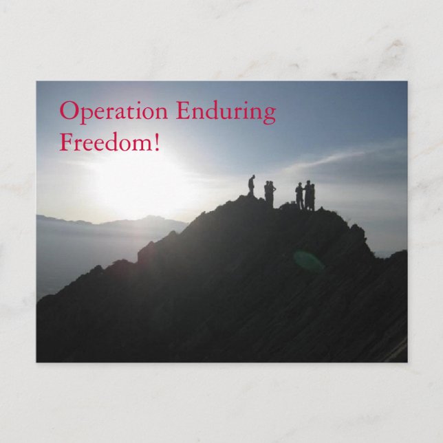 Operation Enduring Freedom! Postcard (Front)