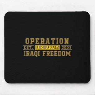 Operation Iraqi Freedom Oif Veteran Combat Us Flag Mouse Pad