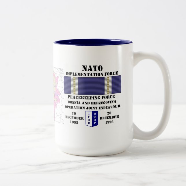Operation Joint Endeavour Two-Tone Coffee Mug (Right)