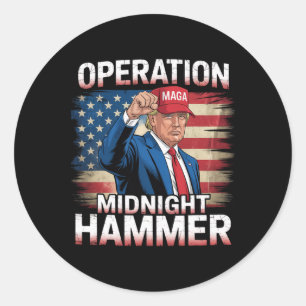 Operation Midnight Hammer Funny Trump Classic Round Sticker