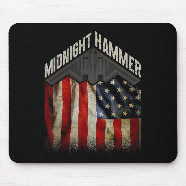 Operation Midnight Hammer - Usa Flag Midnight Hamm Mouse Pad (Front)