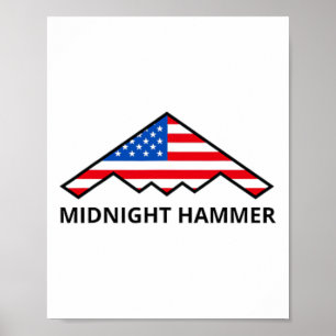 Operation Midnight Hammer Usa Flag Midnight Hammer Poster